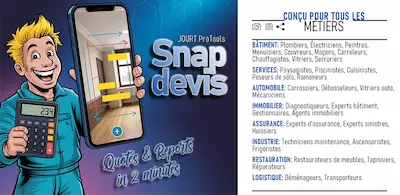 SnapDevis — Devis chantier rapide et simple - Le devis de chantier rapide et simple, tout votre business dans votre poche