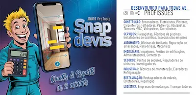SnapDevis — Orçamentos rápidos de obra - Orçamentos rápidos de obra — todo o seu negócio no seu bolso