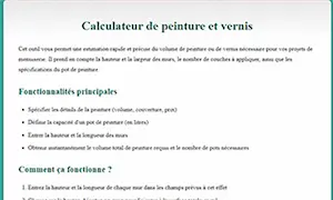 Calculateur de peinture - Outil gratuit JOURT